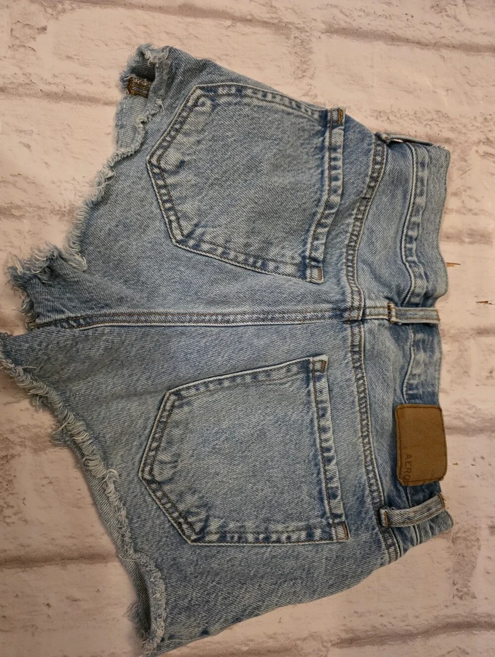Women's Aeropostale Vintage High Rise Shorty Shorts Sz 0 - Picture 2 of 4